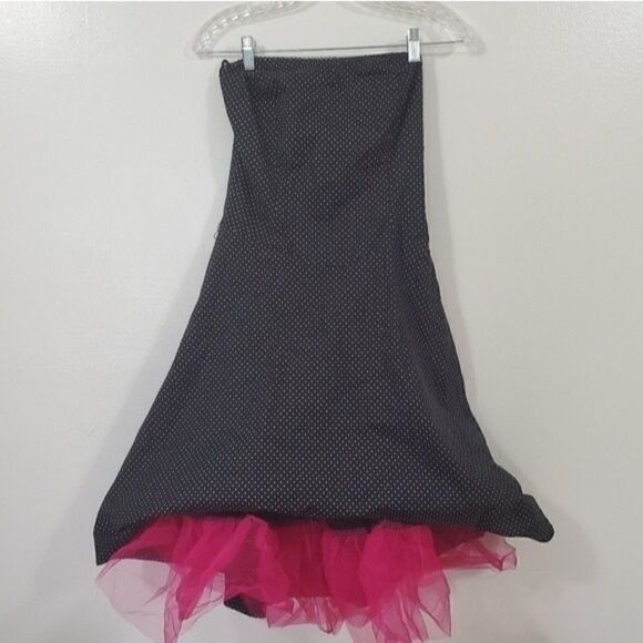 RUBY ROX COSTUME Polka-Dot Black/White Tulle Dress Size 13 - Picture 1 of 13